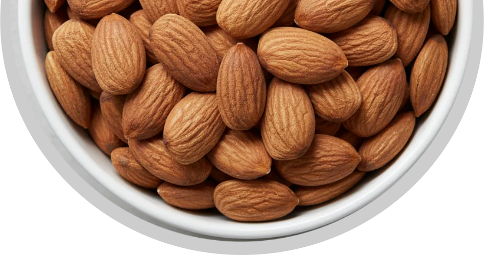 Bowl of California almonds